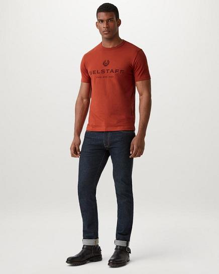 T-Shirt Belstaff Homme 1924 Rouge Coton Soldes LD5680437